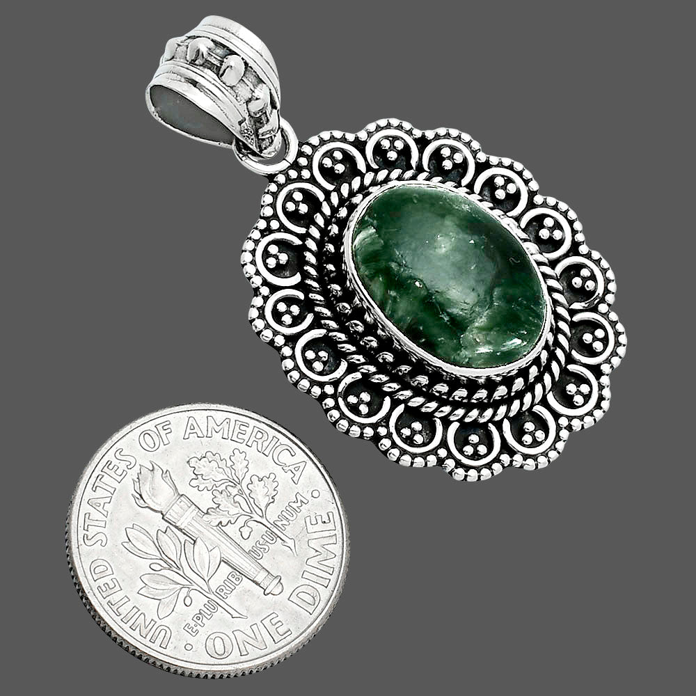 Natural Russian Seraphinite Pendant P-1214 SDP157573