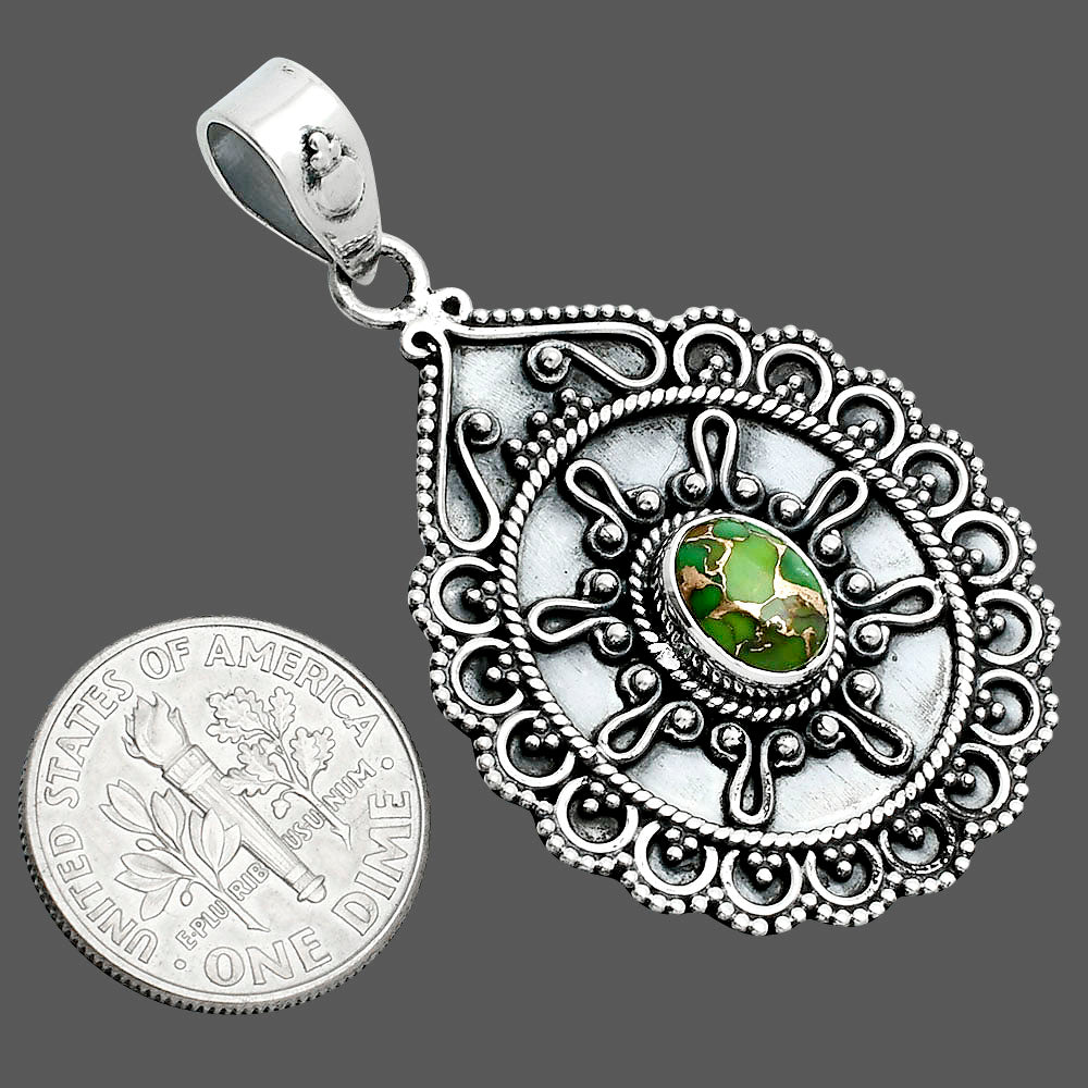 Copper Green Turquoise - Arizona Pendant P-1214 SDP157610