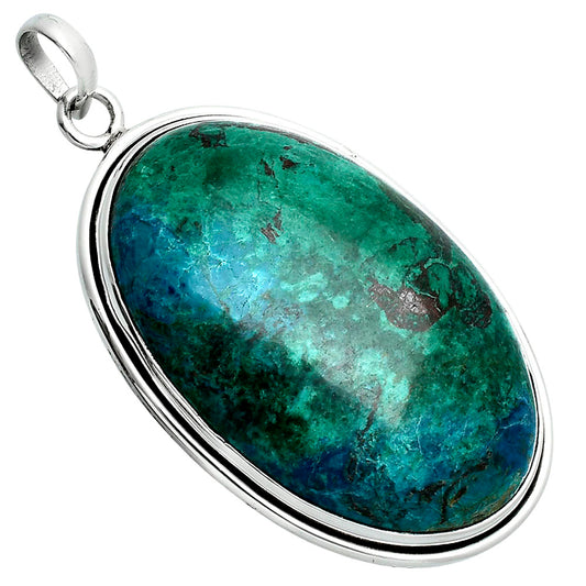 Natural Azurite Chrysocolla Pendant P-1050 SDP157655