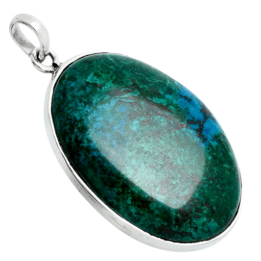 Natural Azurite Chrysocolla Pendant P-1001 SDP157673