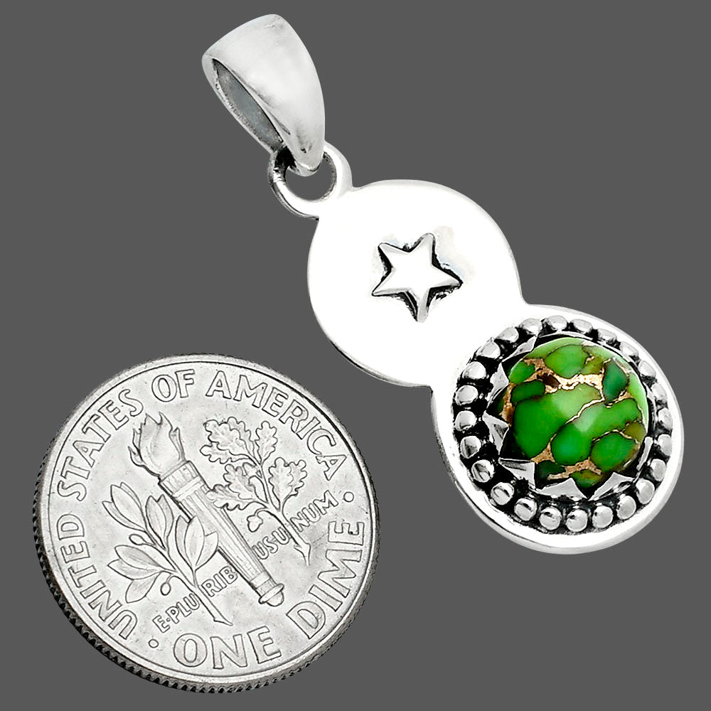 Copper Green Turquoise - Arizona Pendant P-1404 SDP157676