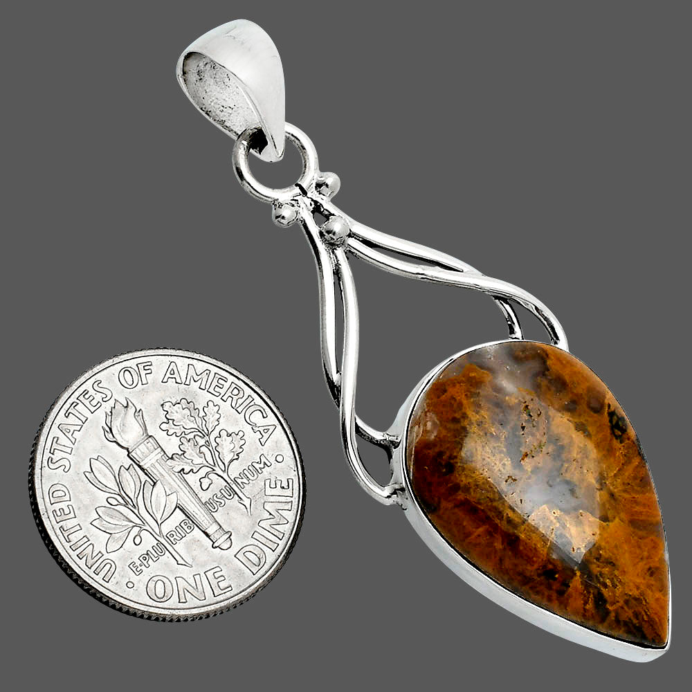 Natural Red Moss Agate Pendant P-1253 SDP157703