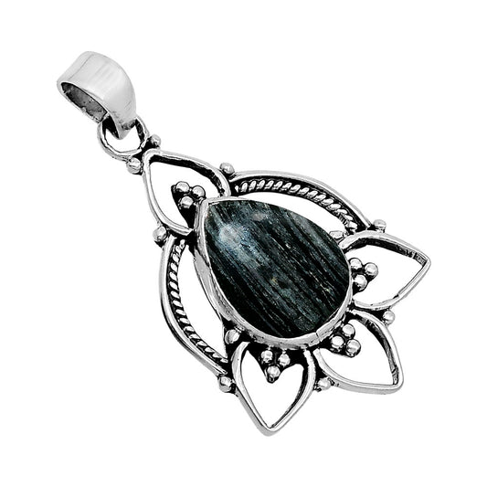Natural Silver Leaf Obsidian Pendant P-1444 SDP157711