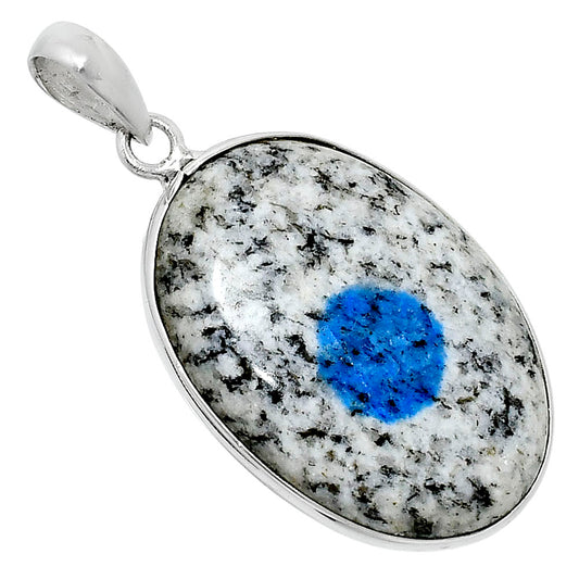 Natural K2 Blue - Azurite In Quartz Pendant P-1001 SDP157830