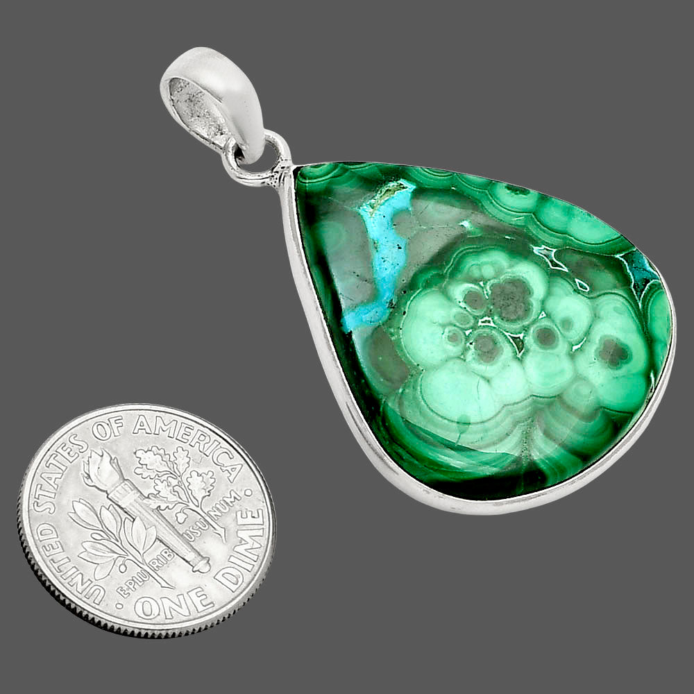 Azurite In Malachite - Morenci Mines Pendant P-1001 SDP157928