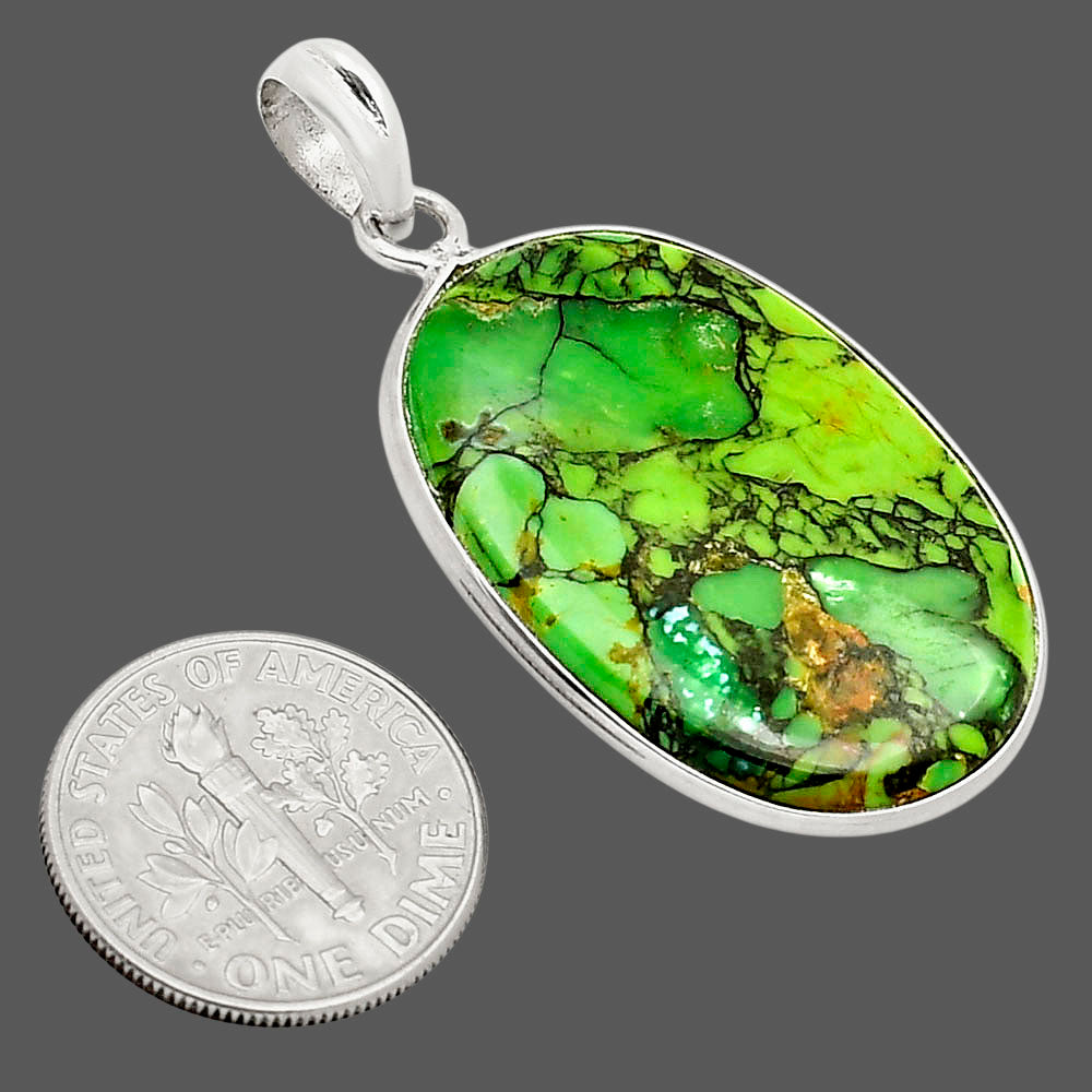 Natural Green Matrix turquoise Pendant P-1001 SDP158046