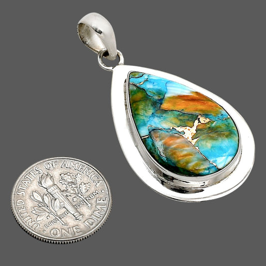 Spiny Oyster Turquoise Pendant P-1076 SDP158174