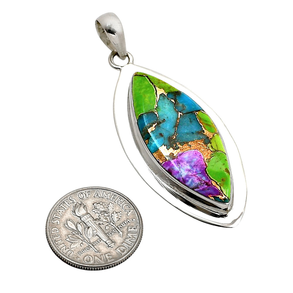Multi Copper Turquoise Pendant P-1076 SDP158195