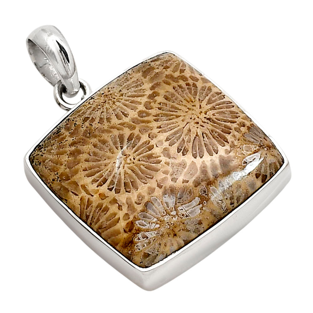 Flower Fossil Coral Pendant P-1001 SDP158428