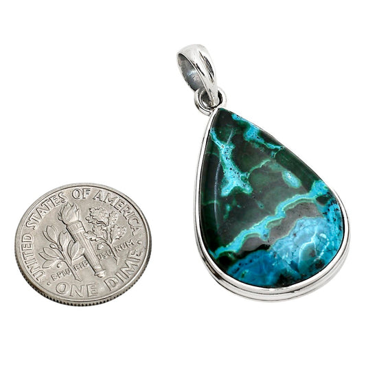 Azurite In Malachite Pendant P-1124 SDP158527