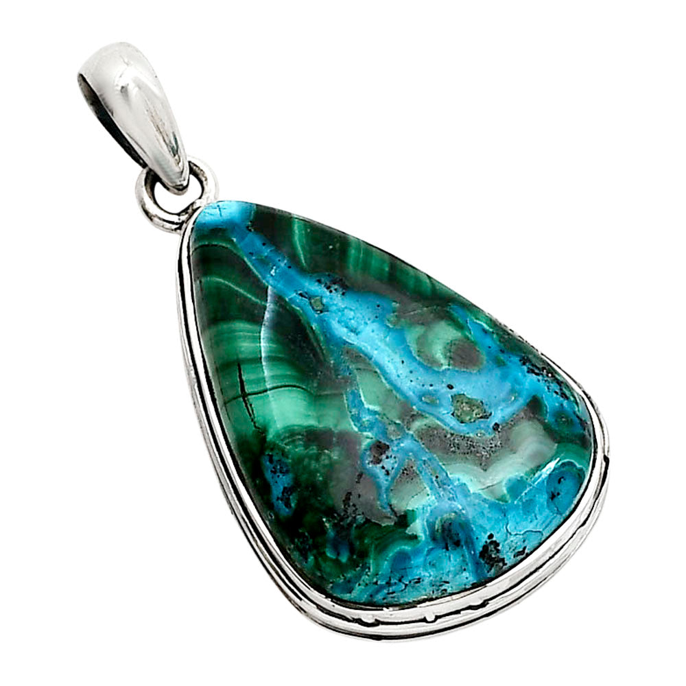 Azurite In Malachite Pendant P-1124 SDP158534