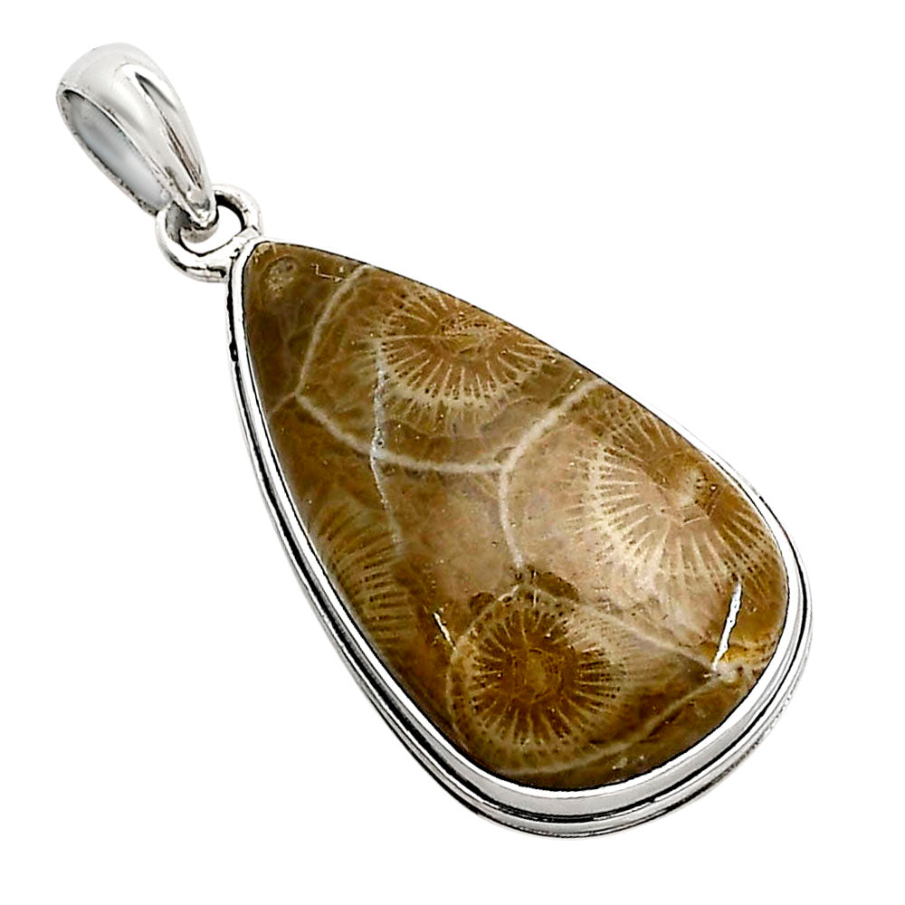 Flower Fossil Coral Pendant P-1124 SDP158541