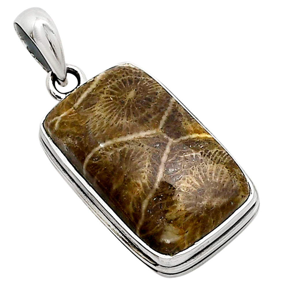 Flower Fossil Coral Pendant P-1124 SDP158554