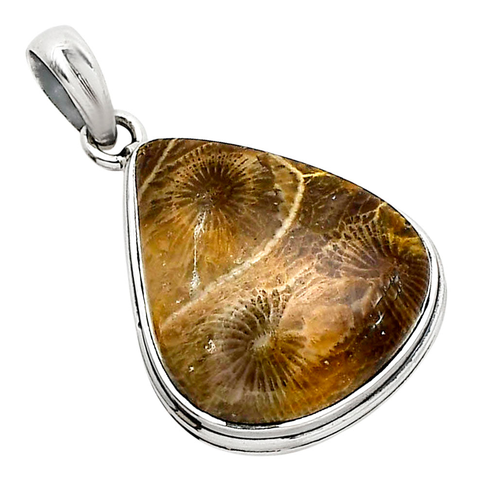 Flower Fossil Coral Pendant P-1124 SDP158596