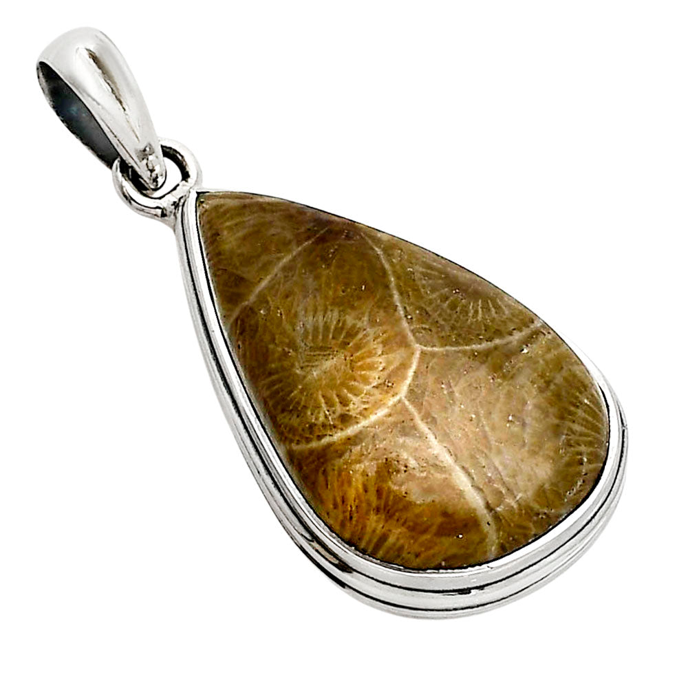 Flower Fossil Coral Pendant P-1124 SDP158635