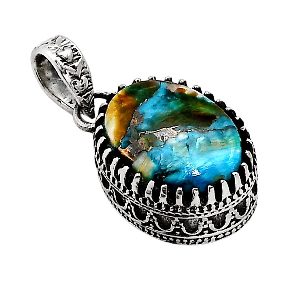 Spiny Oyster Turquoise Pendant P-1437 SDP158649