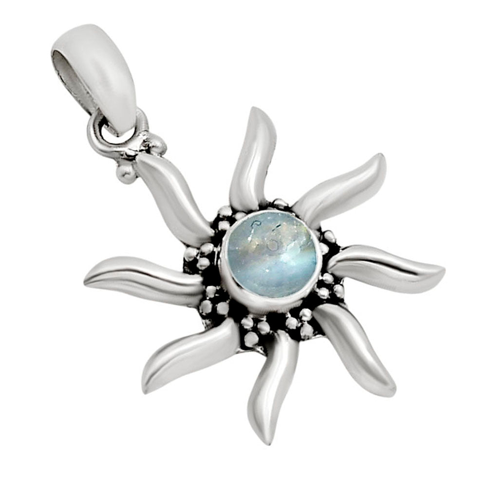 Sun - Rainbow Moonstone Pendant P-1263 SDP158708