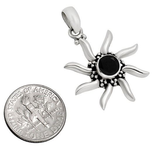 Sun - Black Onyx Pendant P-1263 SDP158713
