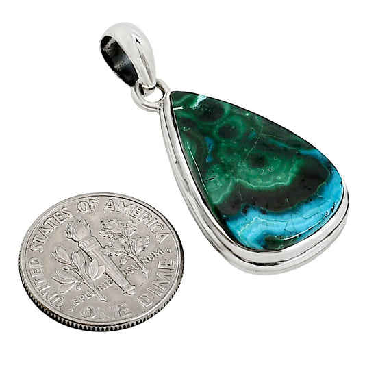 Azurite In Malachite Pendant P-1124 SDP158749