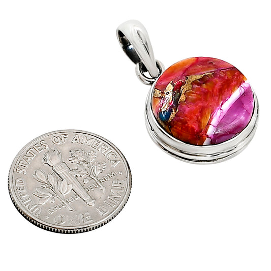 Kingman Orange Dahlia Turquoise Pendant P-1124 SDP158763