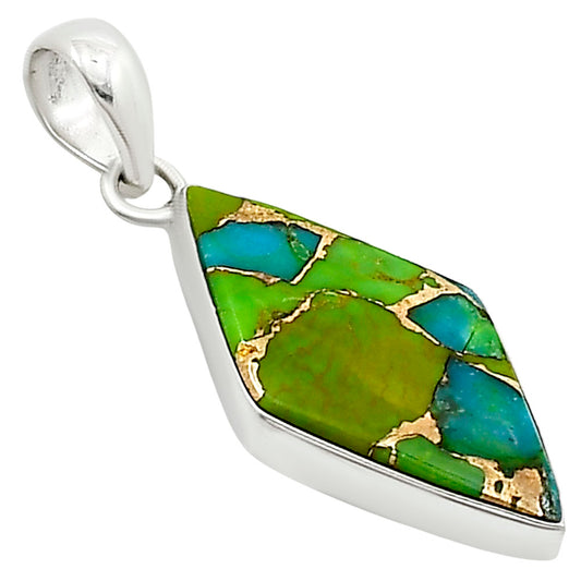 Blue Turquoise In Green Mohave Pendant P-1001 SDP158793