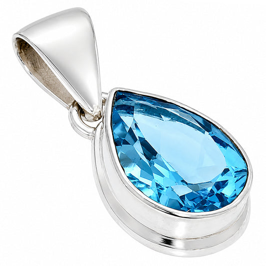 Swiss Blue Topaz Pendant P-1124 SDP158863