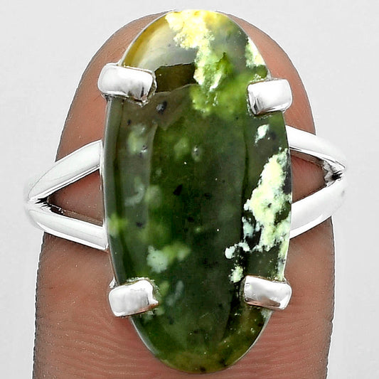 Natural Chrome Chalcedony Ring size-8 R-1089 SDR151669