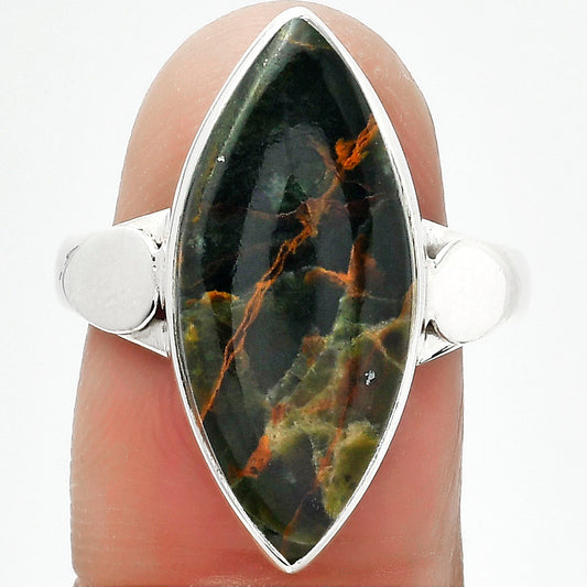 Turkish Rainforest Chrysocolla Ring size-8.5 R-1715 SDR152045