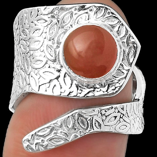 Adjustable - Natural Carnelian Ring size-6.5 R-1374 SDR152335