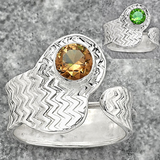 Adjustable - Zandrite Color Change Ring size-7.5 R-1381 SDR152422