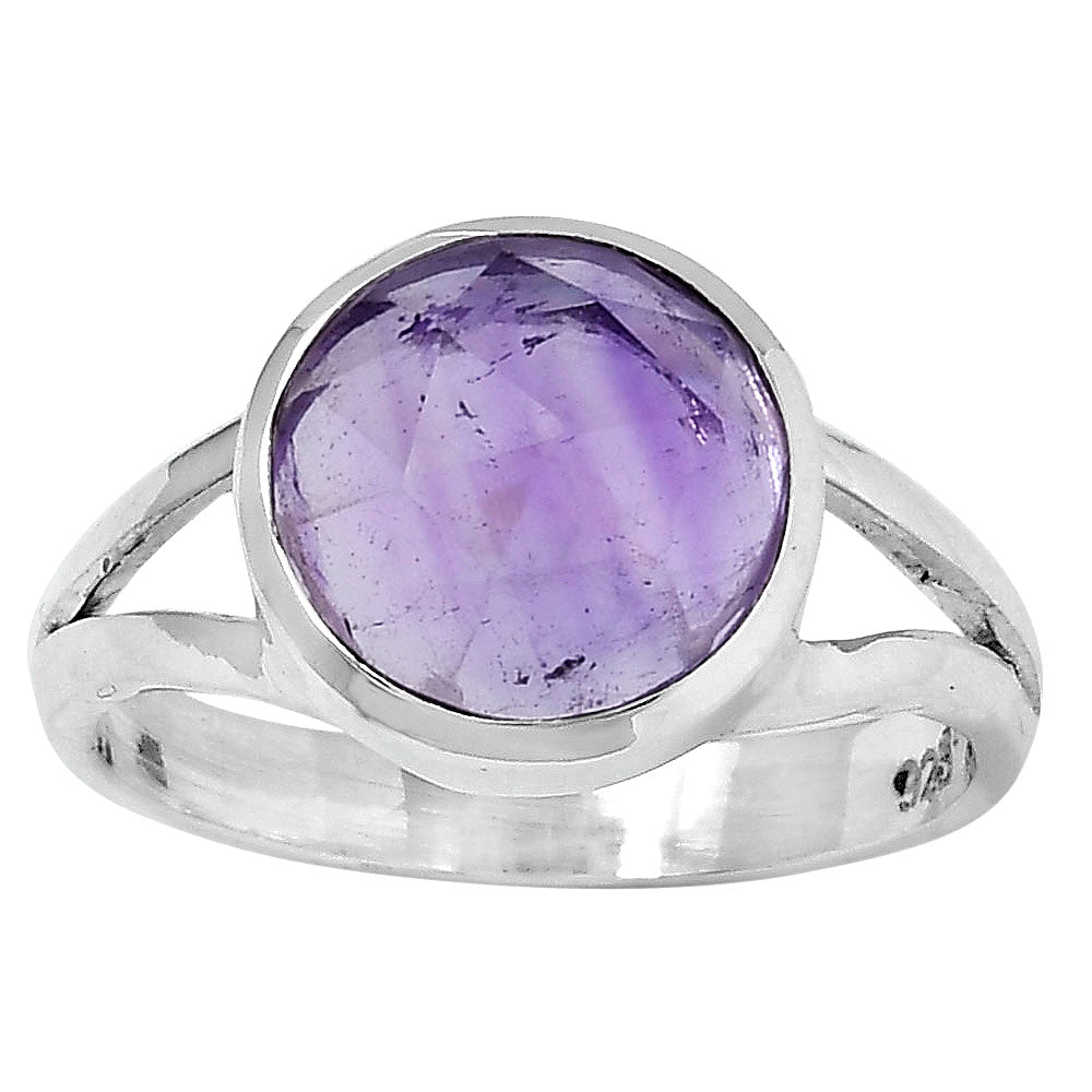 Faceted Natural Amethyst - Brazil Ring size-8.5 R-1005 SDR153383
