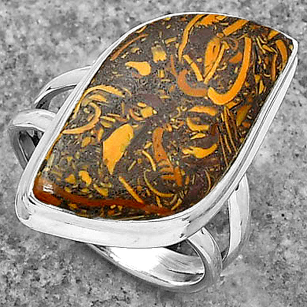 Coquina Fossil Jasper - India Ring size-8.5 R-1008 SDR155241
