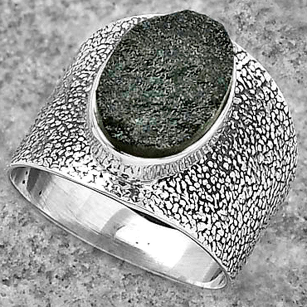 Natural Tektite Rough - Greek Ring size-7 R-1378 SDR155274