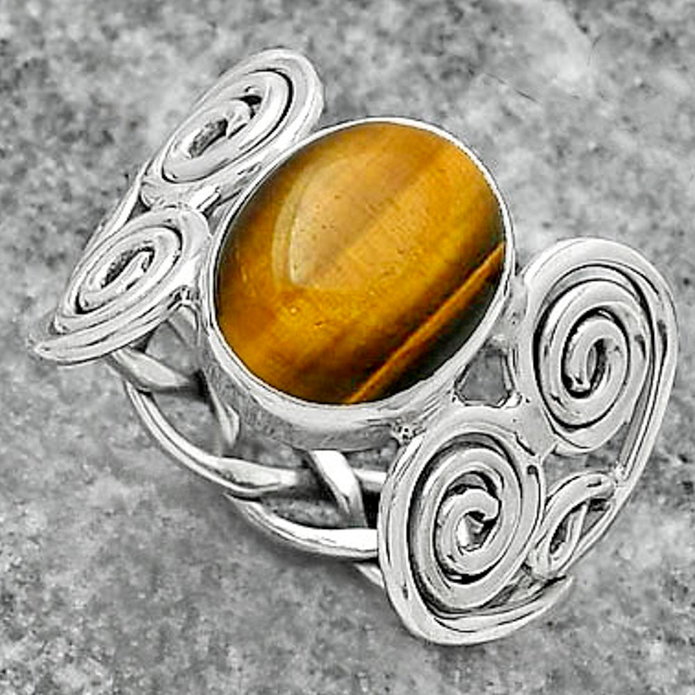 Natural Tiger Eye - Africa Ring size-8 R-1658 SDR155830