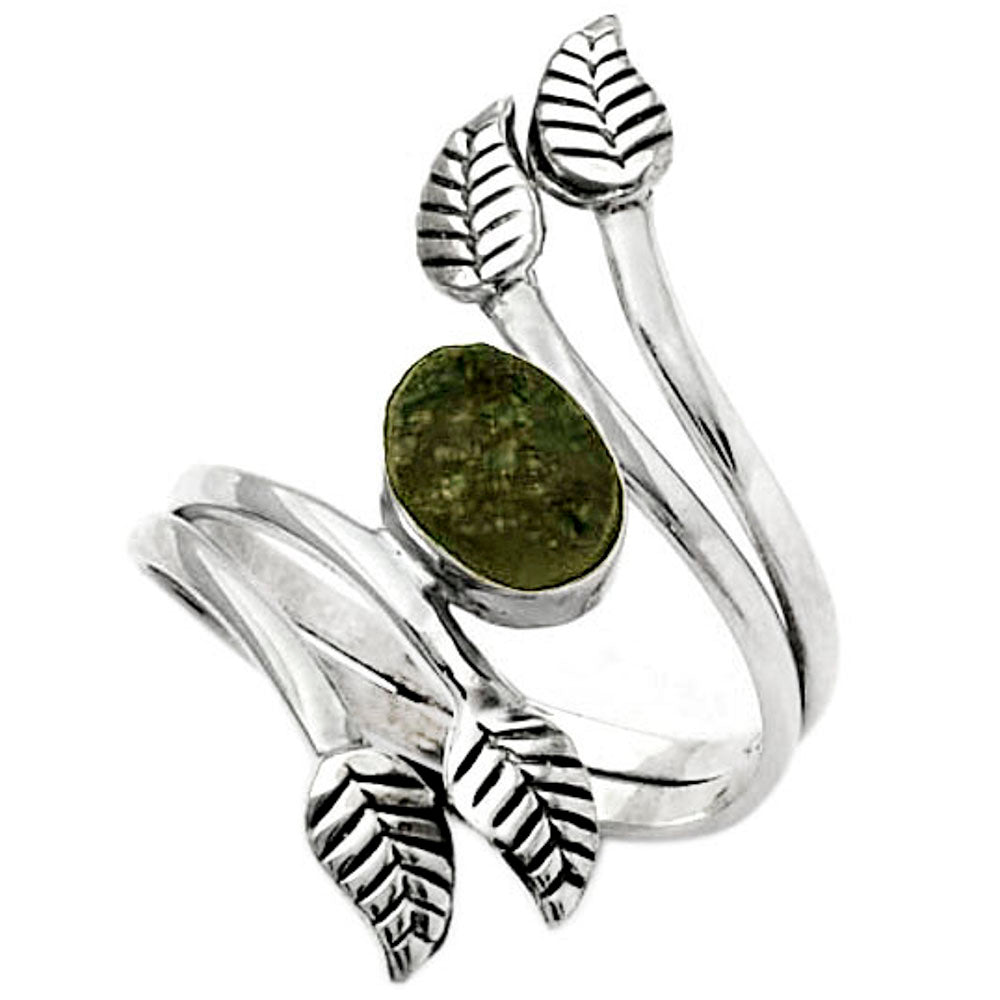 Natural Tektite Rough - Greek Ring size-8.5 R-1251 SDR155931