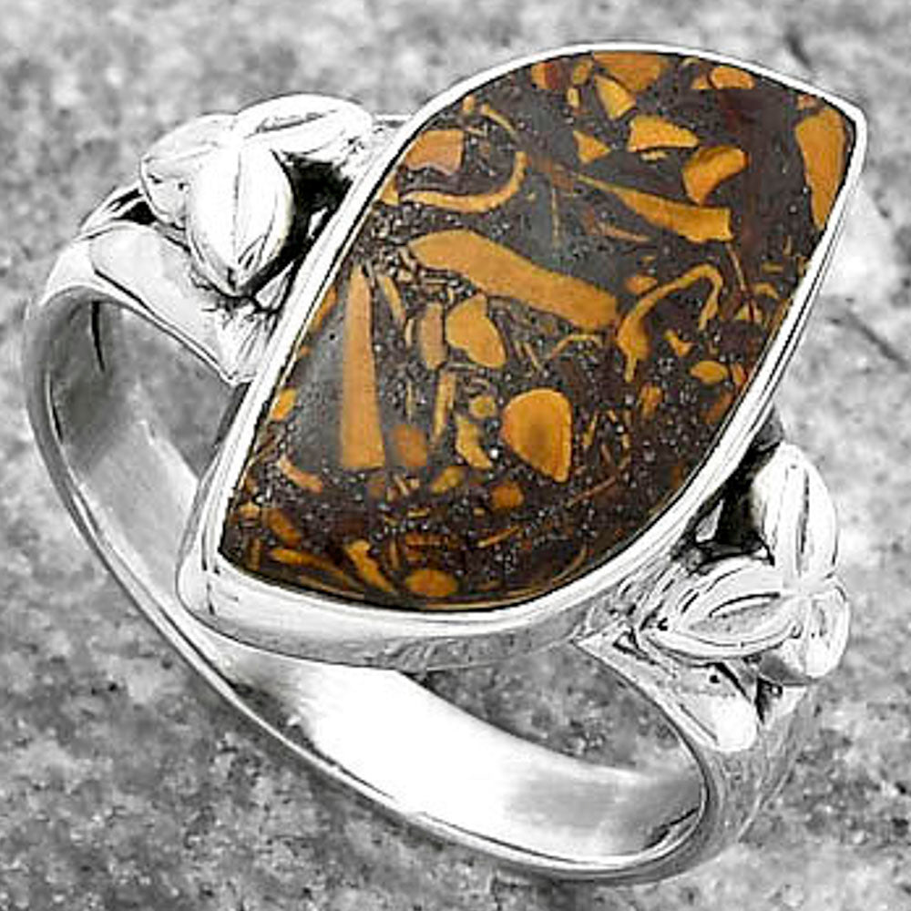 Coquina Fossil Jasper - India Ring size-9.5 R-1261 SDR156096