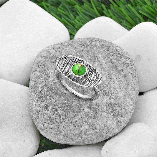 Copper Green Turquoise - Arizona Ring size-7 R-1573 SDR156663