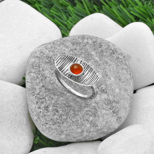 Natural Carnelian Ring size-8 R-1573 SDR156667