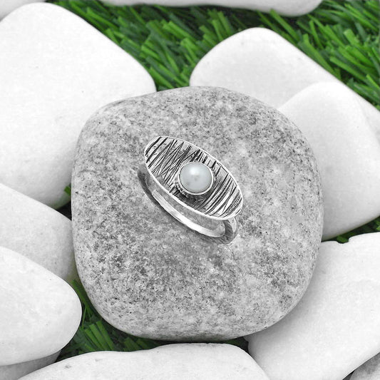 Natural Fresh Water Pearl Ring size-8.5 R-1573 SDR156692