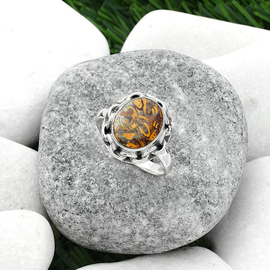 Coquina Fossil Jasper - India Ring size-9.5 R-1528 SDR156753