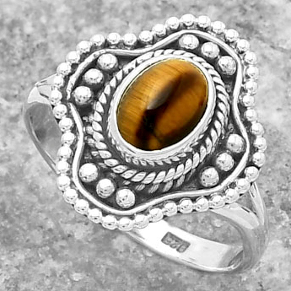 Natural Tiger Eye - Africa Ring size-8 R-1529 SDR157026