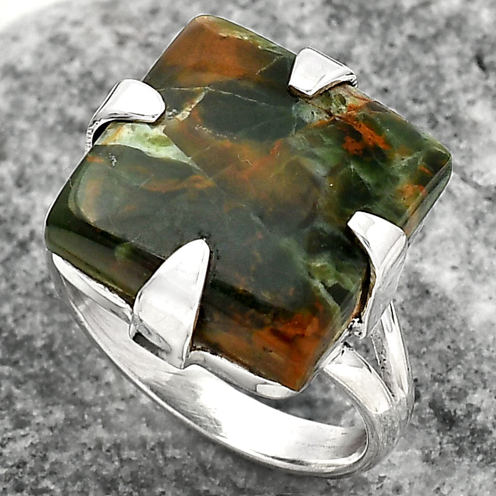 Turkish Rainforest Chrysocolla Ring size-8.5 R-1305 SDR157705