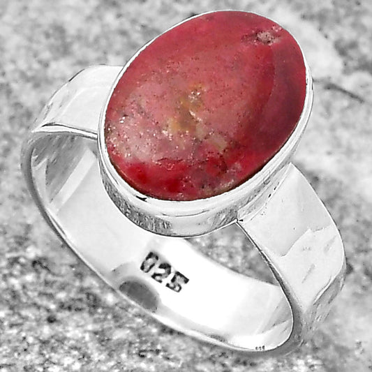 Natural Pink Thulite - Norway Ring size-7.5 R-1001 SDR158520