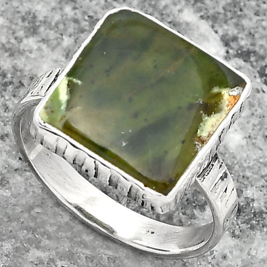 Natural Chrome Chalcedony Ring size-8 R-1191 SDR158769