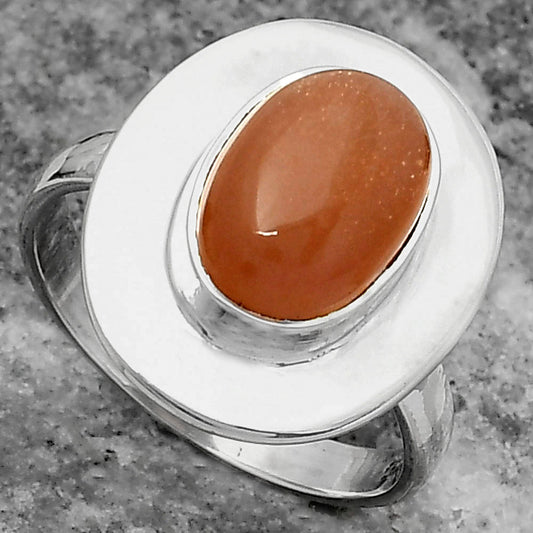 Natural Sunstone - Namibia Ring size-7 R-1082 SDR159160