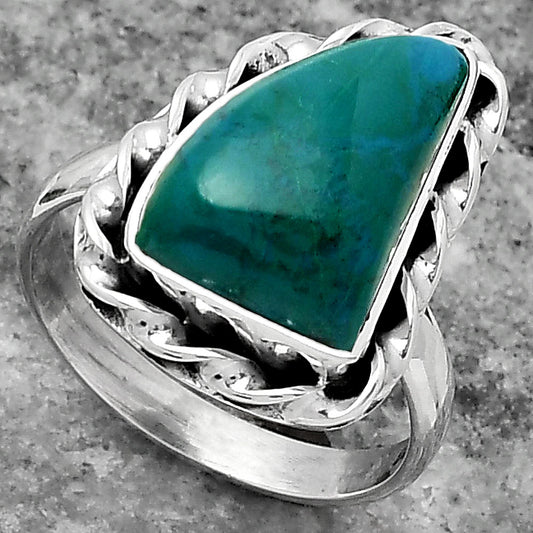 Natural Azurite Chrysocolla Ring size-7 R-1083 SDR159277