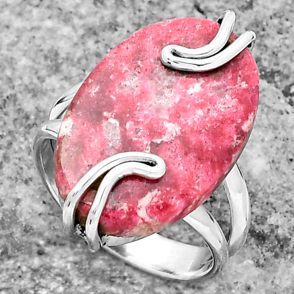 Natural Pink Thulite - Norway Ring size-7 R-1502 SDR159547