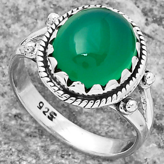 Natural Green Onyx Ring size-8 R-1474 SDR159586