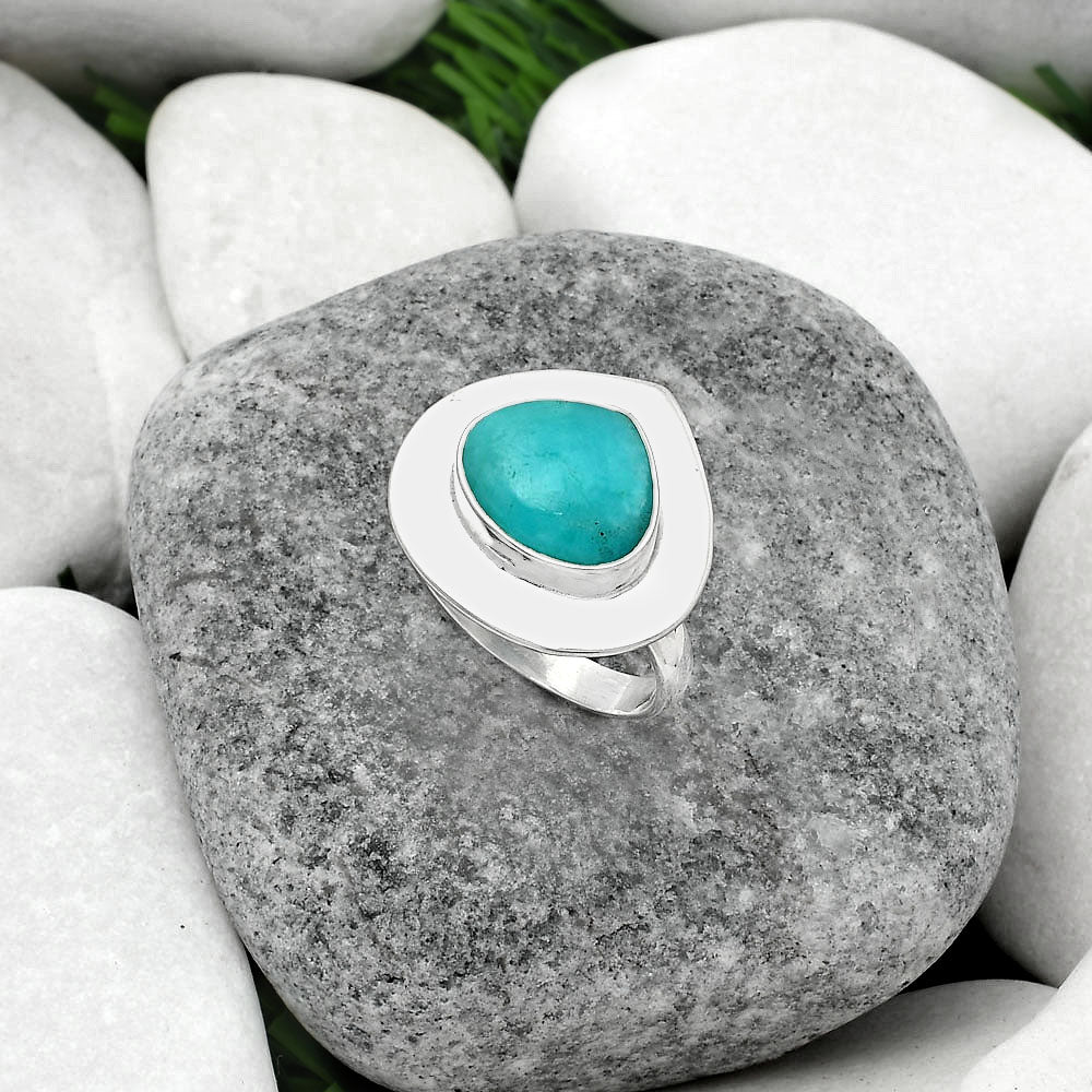 Natural Paraiba Amazonite Ring size-7.5 R-1082 SDR160154