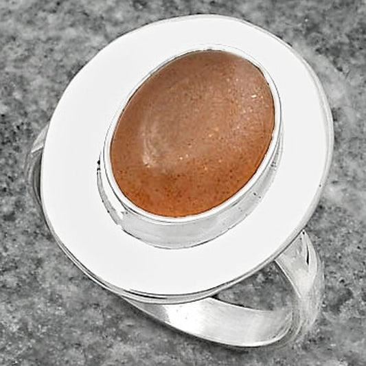 Natural Sunstone - Namibia Ring size-7.5 R-1082 SDR160188